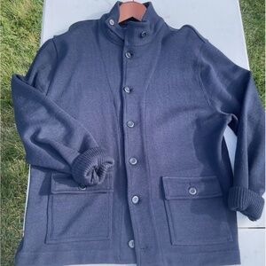 Dehen 1920 Submariner Navy Wool Sweater Coat Rare XXXL / 3XL - Made in USA